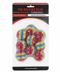 The Golfers Club Striped Foam Practice Golf Balls - 9 Pack